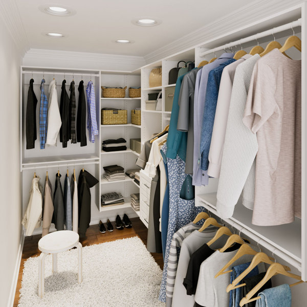 Dotted Line™ Joni 84" W - 115" W Closet System &amp; Reviews | Wayfair